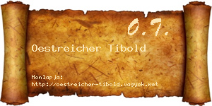 Oestreicher Tibold névjegykártya